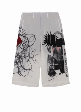 SUN MOTIF PRINT PANTS Multi Panel Construction Office Friendly