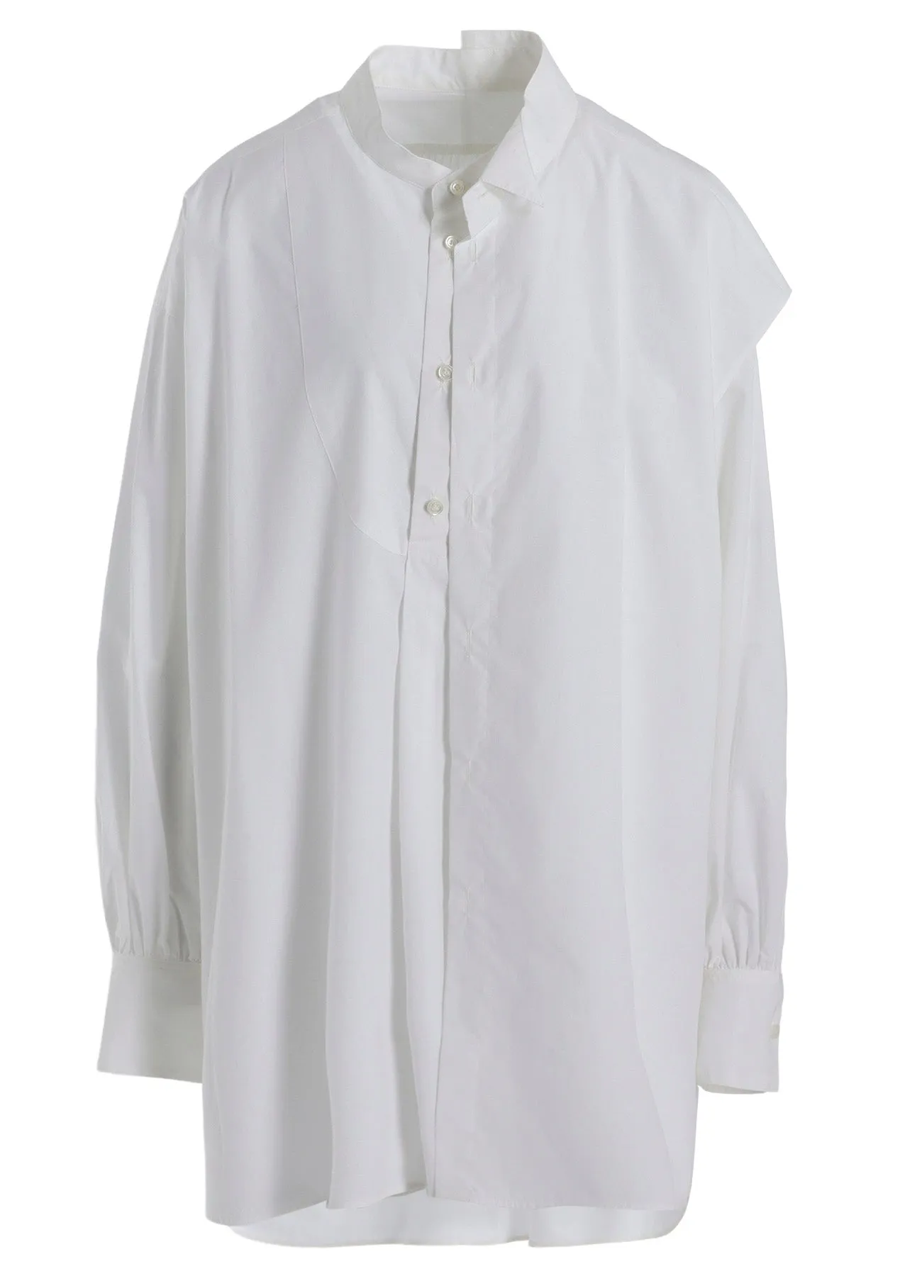 Flatlock stitching COMPACT TYPEWRITER PANEL DOUBLE BLOUSE