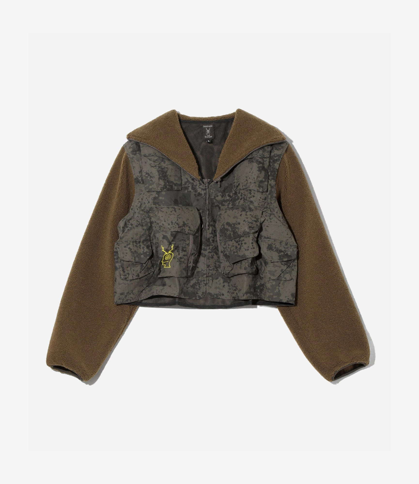 Secure Zip Pockets Short Tenkara Fleece Sleeve Jacket ?C Grey