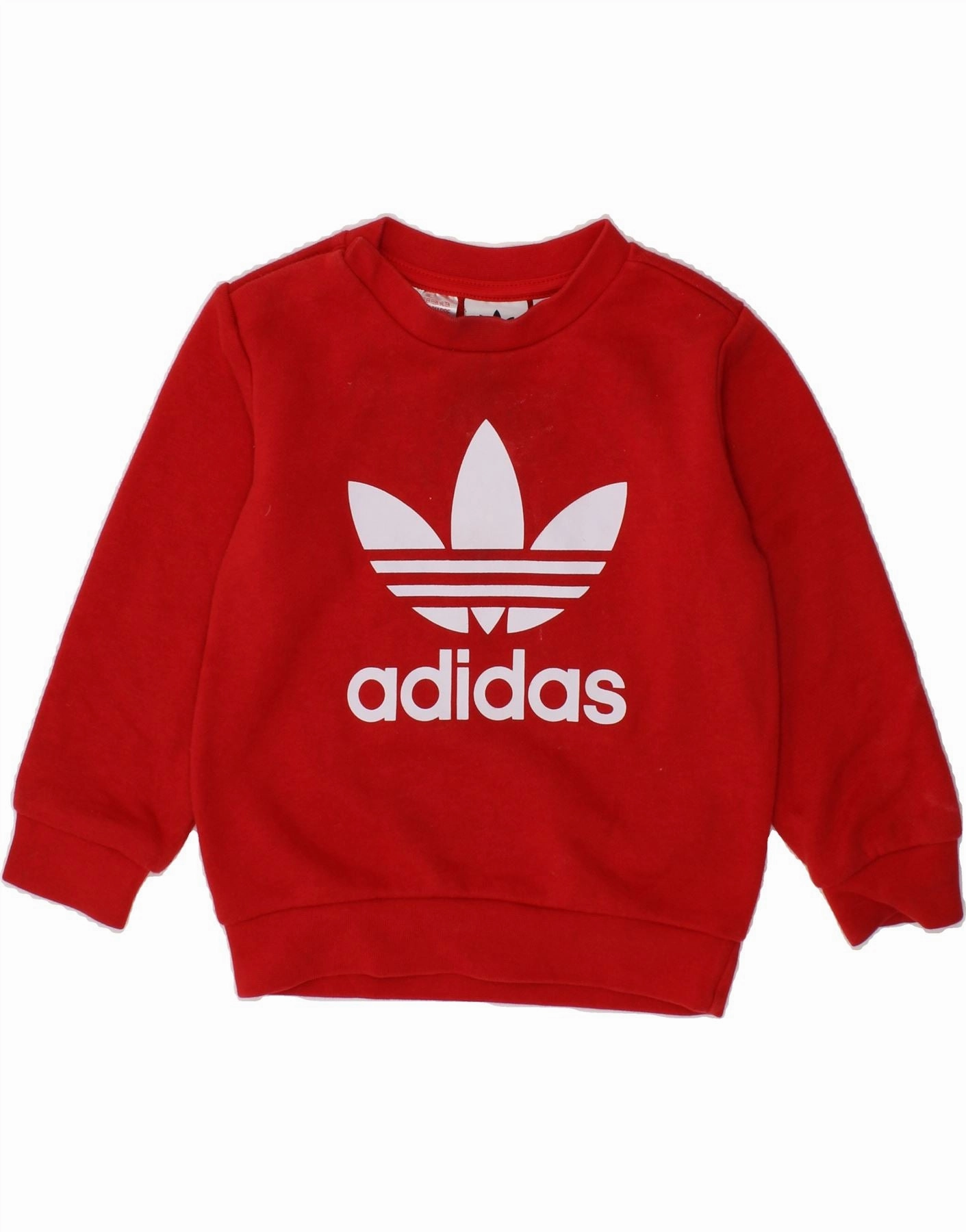 Chic Outfit Quick Dressing ADIDAS Baby Girls Graphic Sweatshirt Jumper 12-18 Months Red