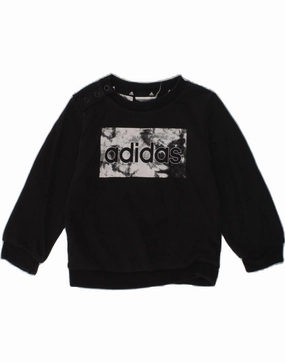 Daily Casual Style ADIDAS Baby Boys Graphic Sweatshirt Jumper 9-12 Months Black