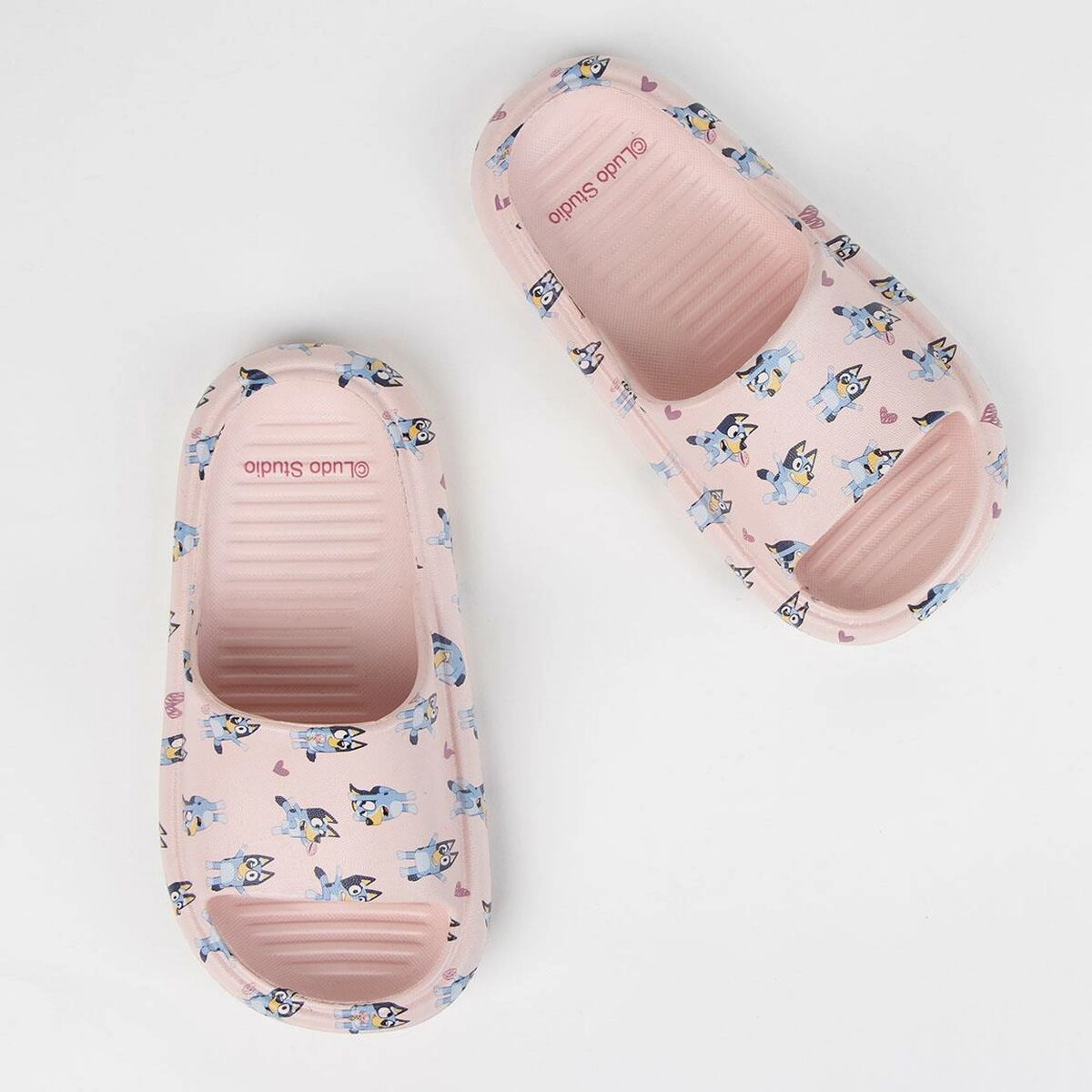 Anti Bacterial Swimming Pool Slippers Bluey Pink