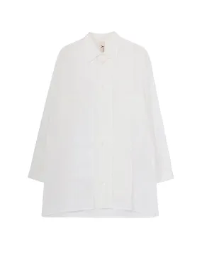 Festival Fashion SWITCHING MATERIAL PATCHWORK WHITE SHIRT