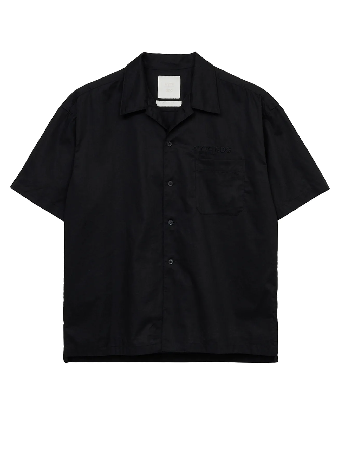 S??YTE ?? GDC Collaborate Collection- EMBROIDERY OPEN COLLAR SHIRT Job Interview Recycled Polyester Blend
