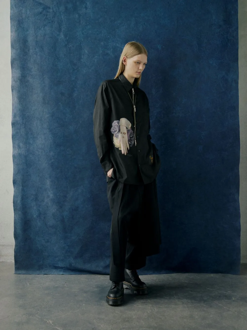 Rooftop Bar Wrinkle Resistant S'YTE x KOICHI IYODA ARTWORK PRINTED SHIRT -NADJA-