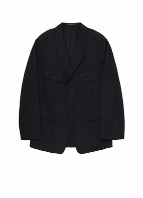 T/C TWILL ACTION PLEATS JACKET no pocket Insulated Comfort