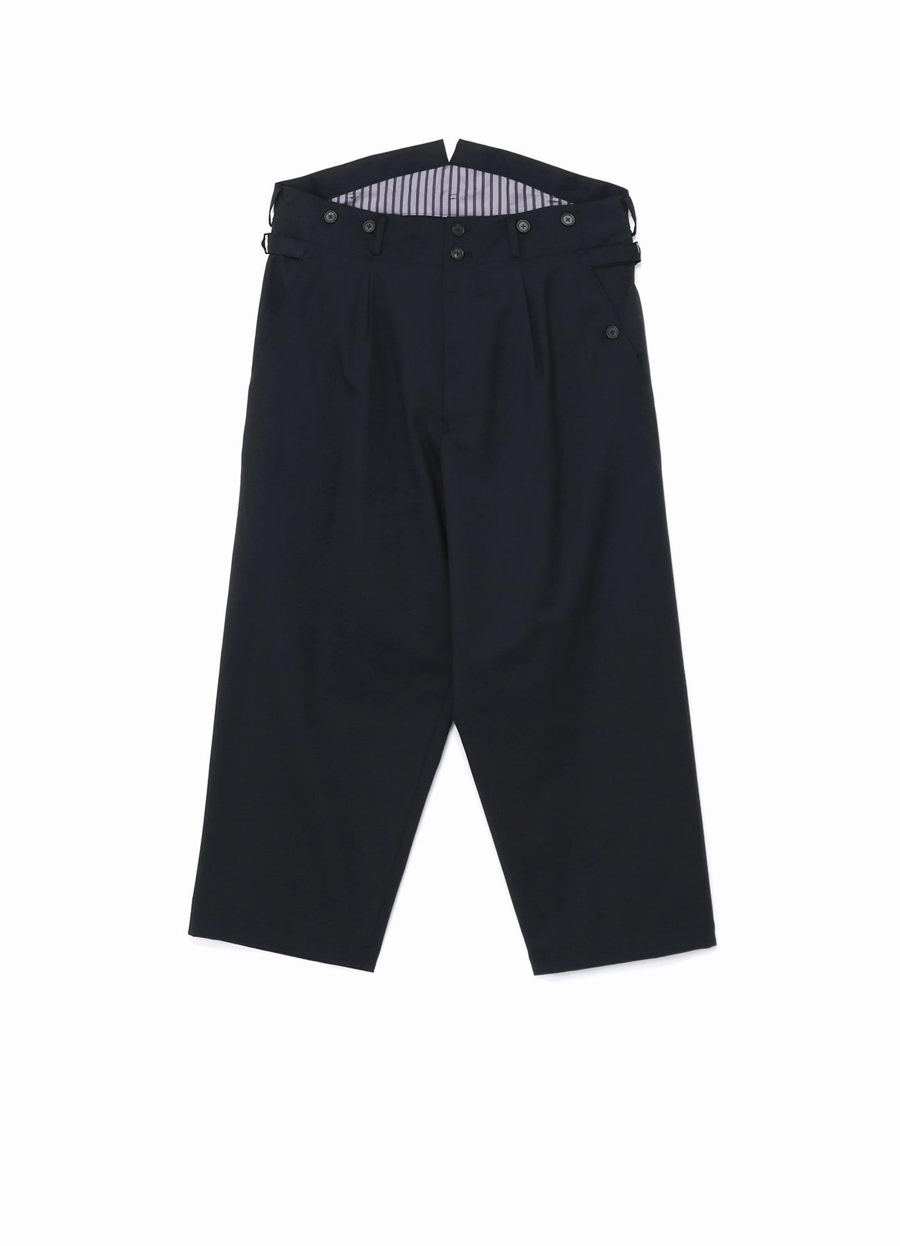 T/W GABARDINE SUSPENDER PANTS WITH TRIANGLE GUSSET Anti Snag Fabric Casual Look