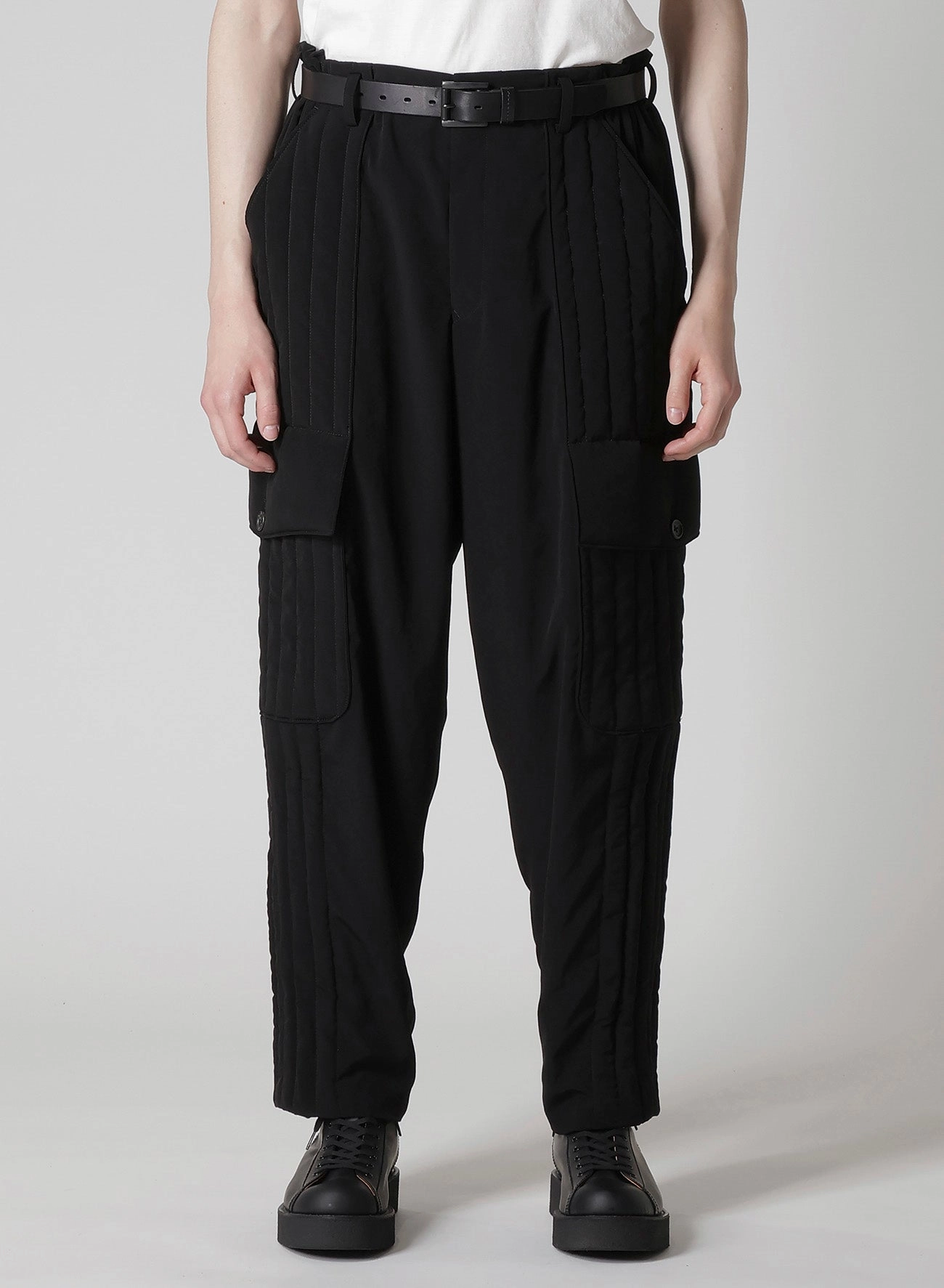 Layered Panel Design Ta TUXEDO OUT POCKET PADDED PANTS