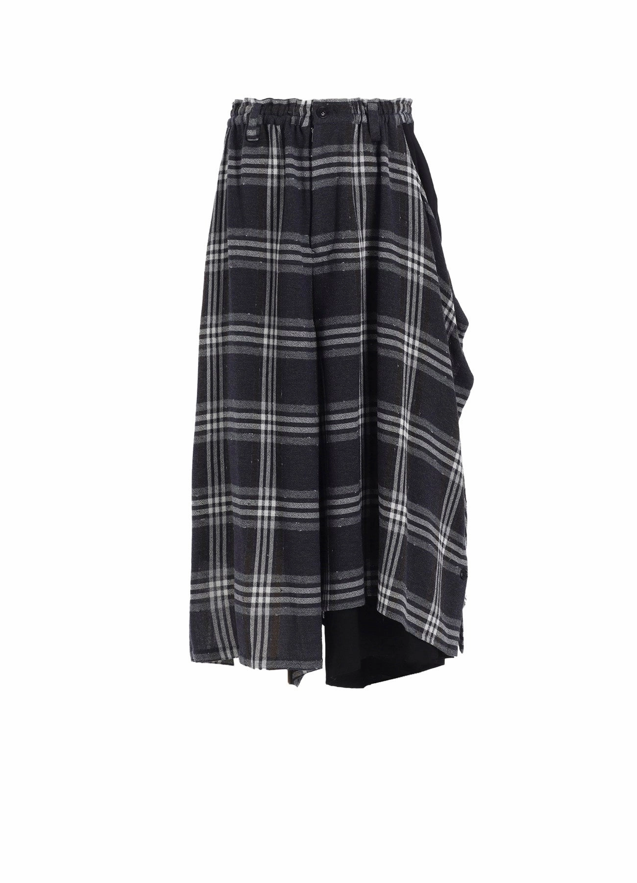 GAUZE PLAID LEFT DOUBLE BUTTON OPEN PANTS Everyday Comfort Performance Gear