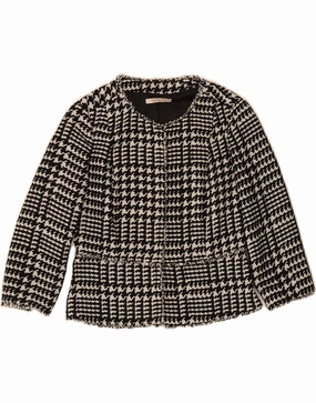 PENNY BLACK Womens Blazer Jacket UK 10 Small Black Houndstooth Acrylic Workwear Essential