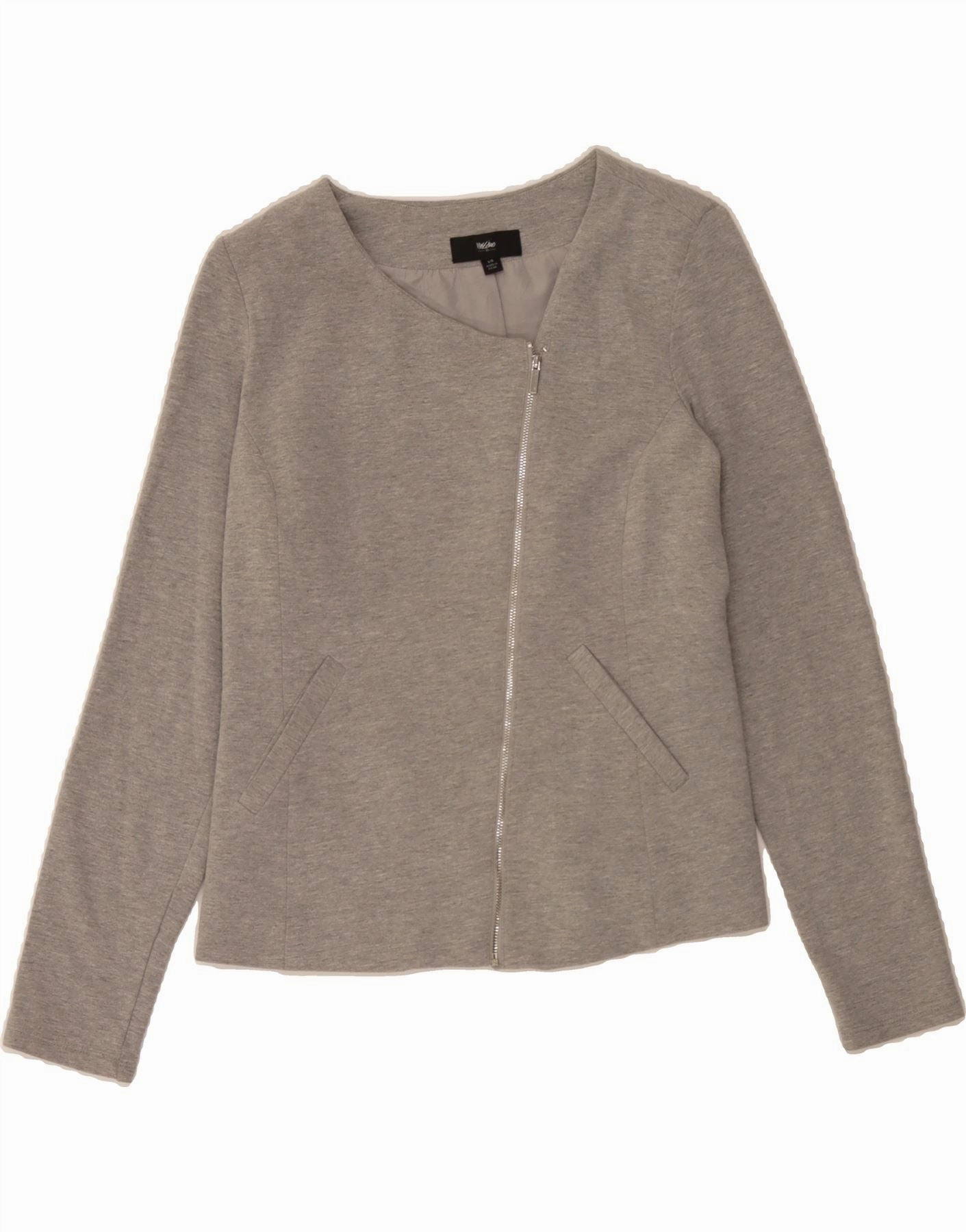 MOSSIMO Womens Blazer Jacket UK 16 Large Grey Cotton Contemporary Style