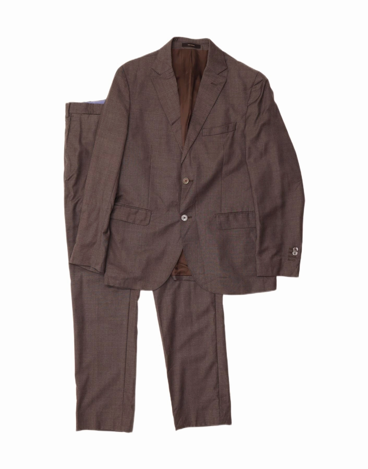 Fashion Forward Breathable Underarm Vents MASSIMO DUTTI Mens 2 Button 2 Piece Suit EU 44 XL W36 L32 Grey Wool