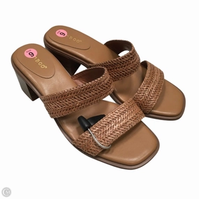 Sandals Heels Block By Bamboo In Brown, Size: 9 Chic Sandals for Every Day