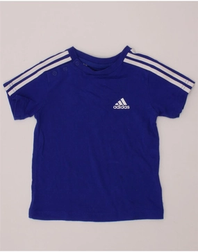 ADIDAS Baby Boys Graphic T-Shirt Top 12-18 Months Blue Cotton Trendsetting