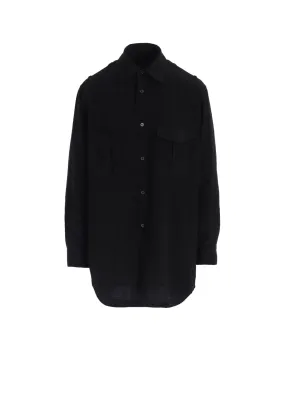 Temperature Regulating Cultural Inspired TA/PE CREPE DE CHINE SHOULDER LOOP BLOUSE