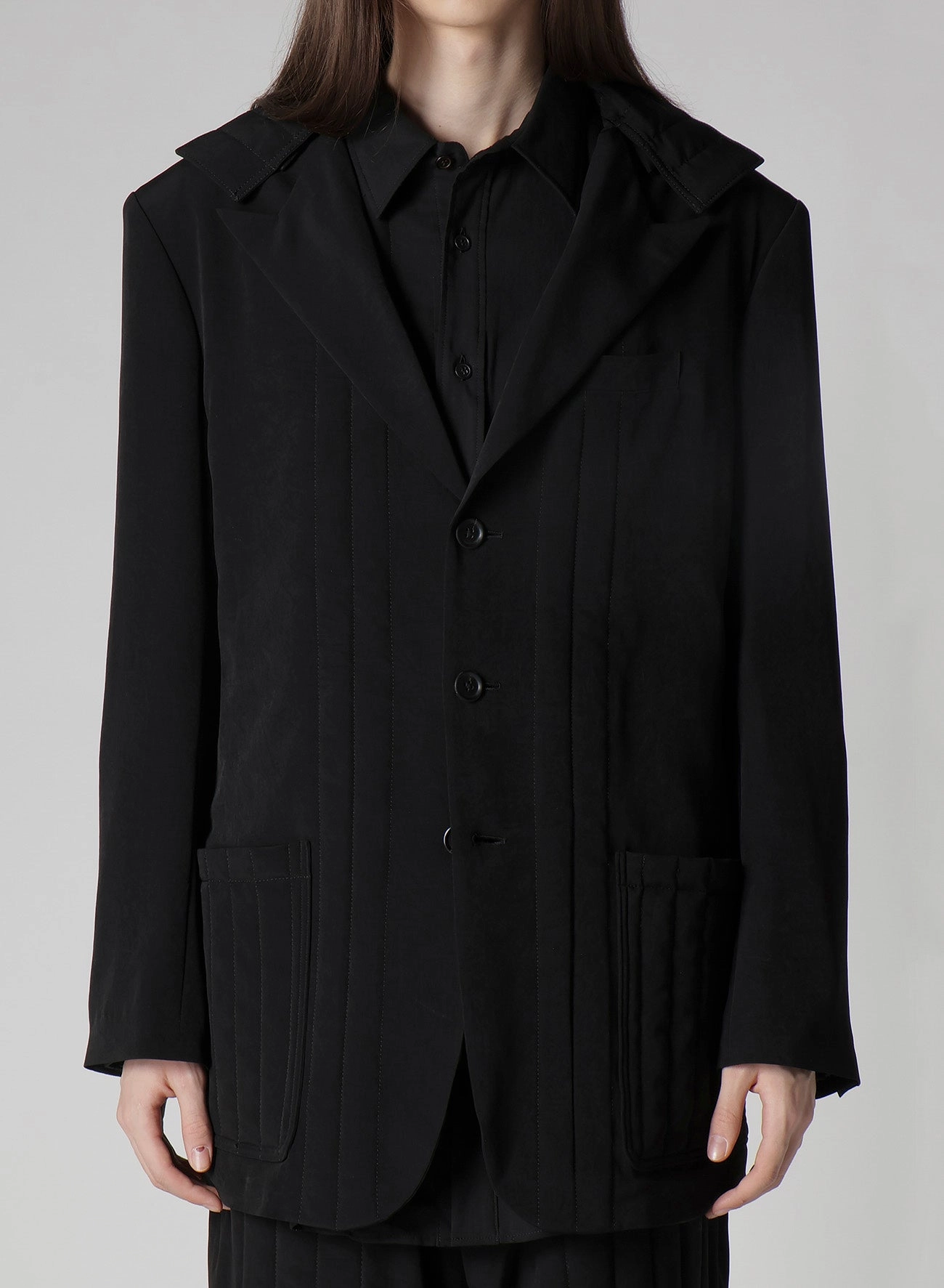 Mesh Backed Hood Ta TUXEDO HOODED PADDED JACKET