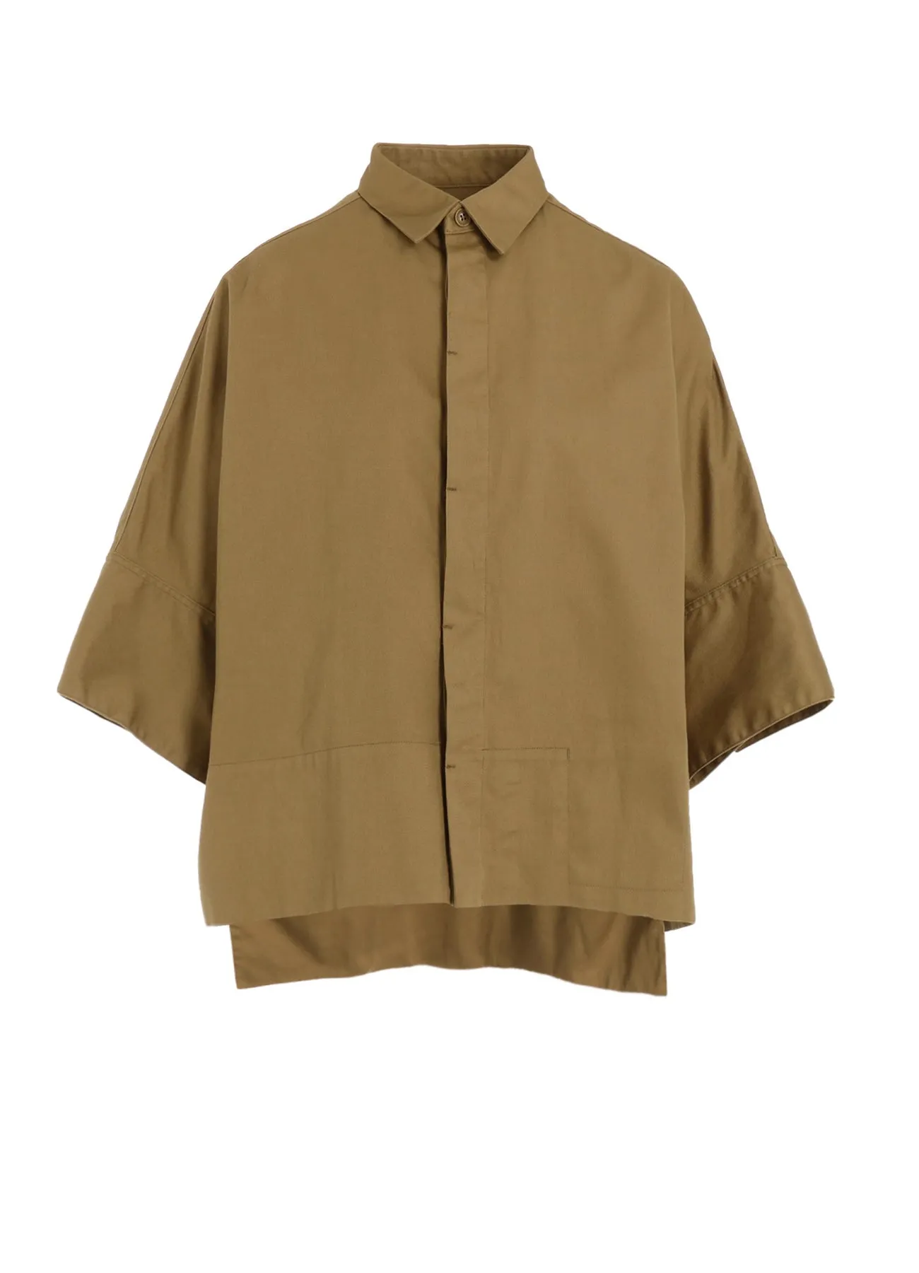 [Y's BORN PRODUCT] COTTON TWILL WIDE CUFFS SHIRT Camouflage Style Workwear Essential