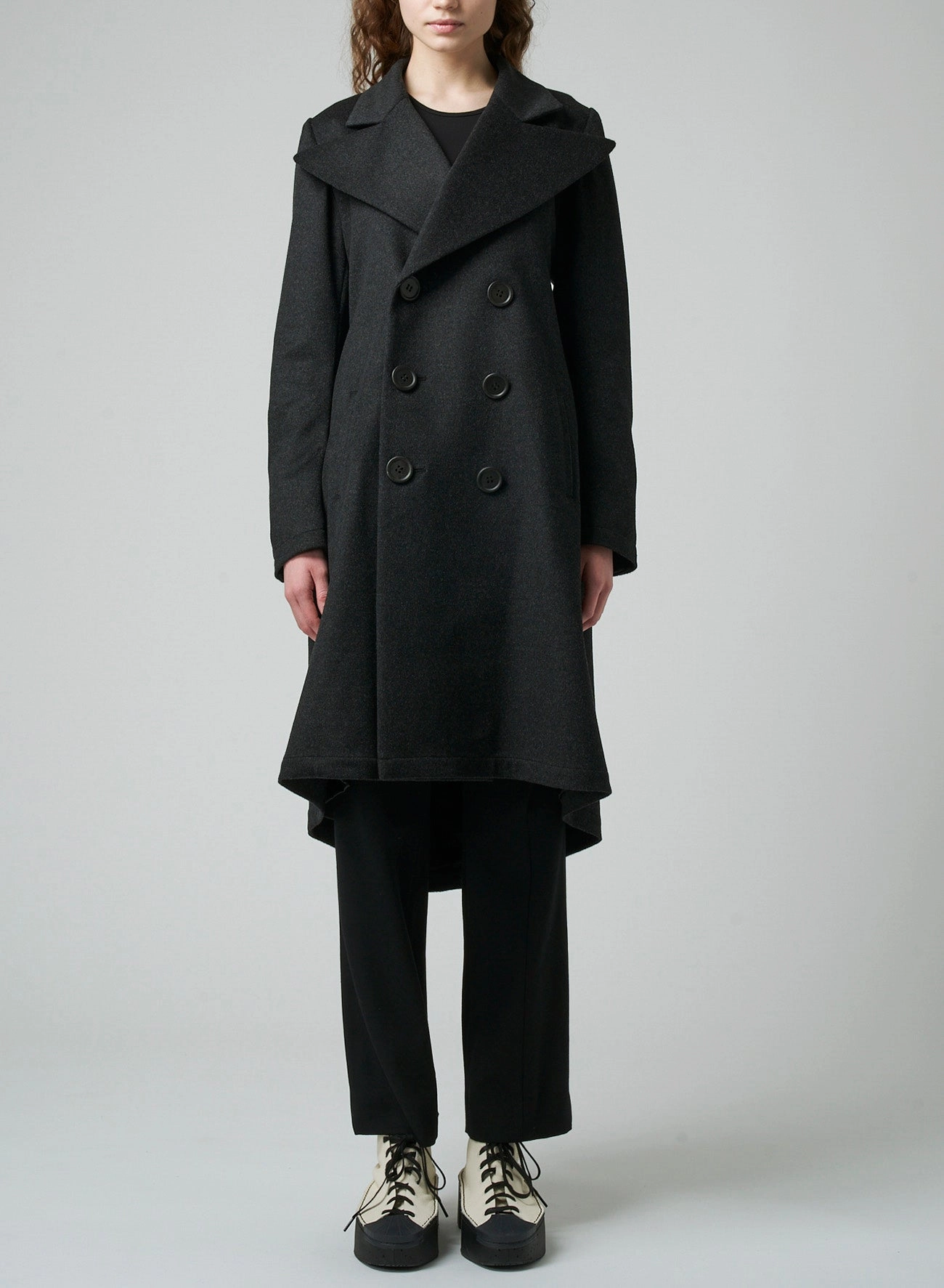 Layered Cuff System W/CA BEAVER BIG LAPEL DOUBLE COAT