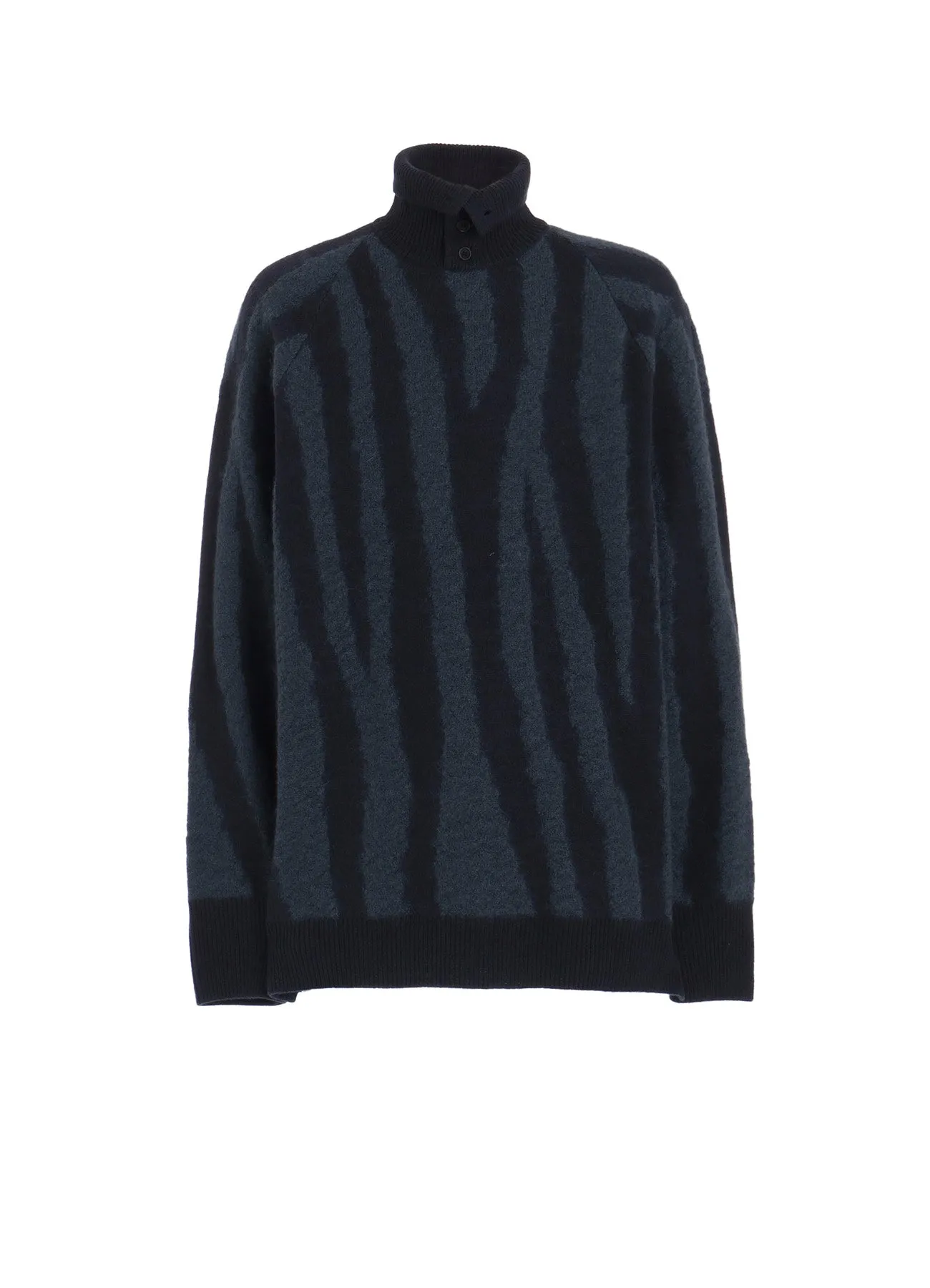 MoistureControl Fabric 7G STRIPE RAGLAN TURTLE NECK