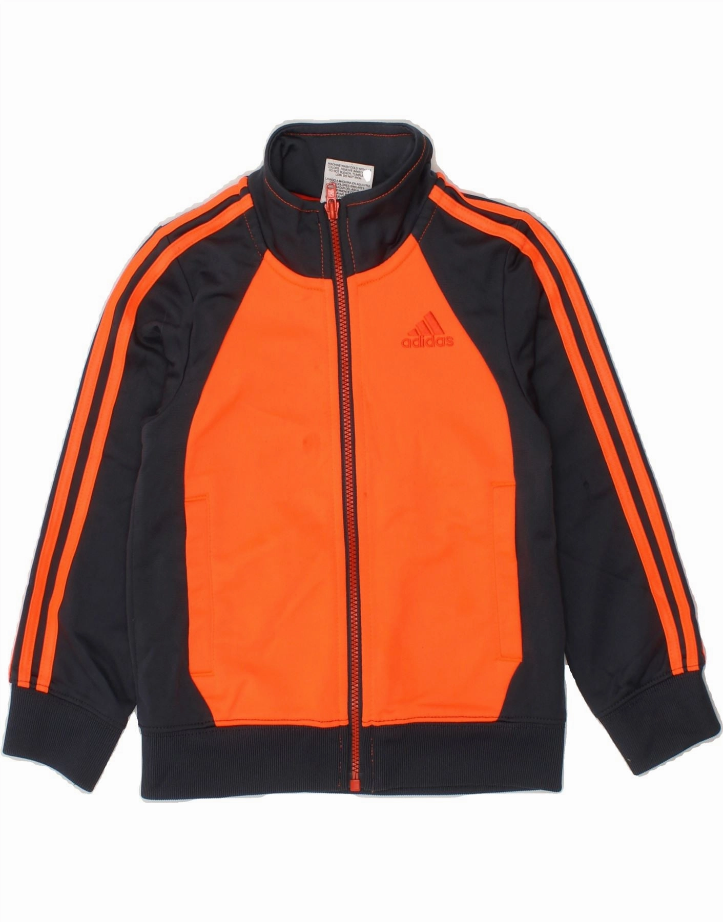 starlight Reinforced Elbow Patches ADIDAS Baby Boys Tracksuit Top Jacket 18-24 Months Orange Colourblock