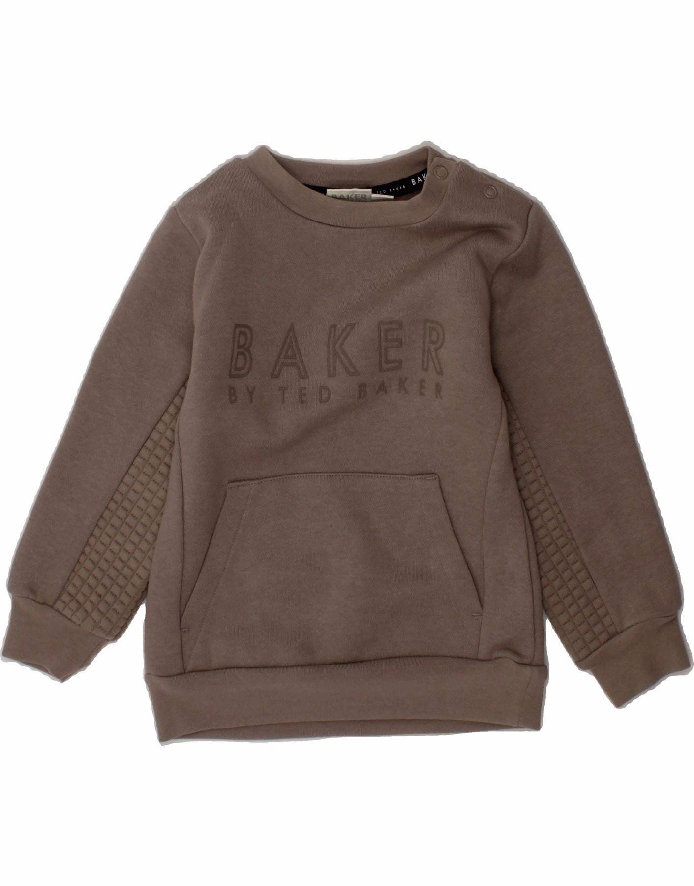 Circular Knit TED BAKER Baby Boys Graphic Sweatshirt Jumper 18-24 Months Grey Cotton
