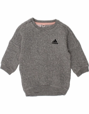 WaterRepellent Finish ADIDAS Baby Girls Sweatshirt Jumper 6-9 Months Grey Cotton