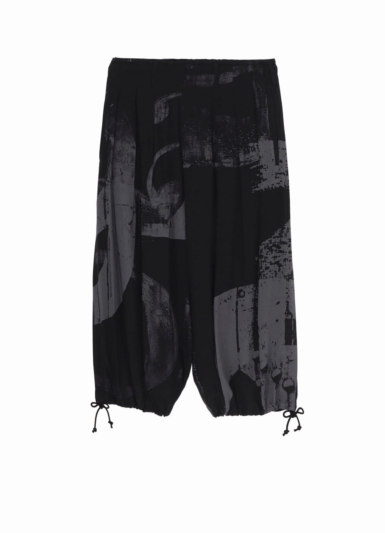 RAYON PRINT  NUMBER PATTERN BALLOON PANTS Easy Access