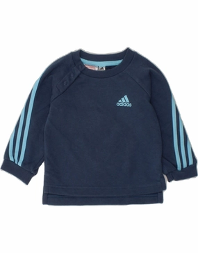 EcoFriendly Textile ADIDAS Baby Boys Sweatshirt Jumper 3-6 Months Navy Blue Cotton
