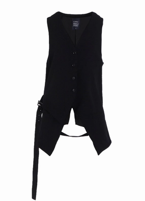 technicians WOOL GABARDINE LAYERED VEST