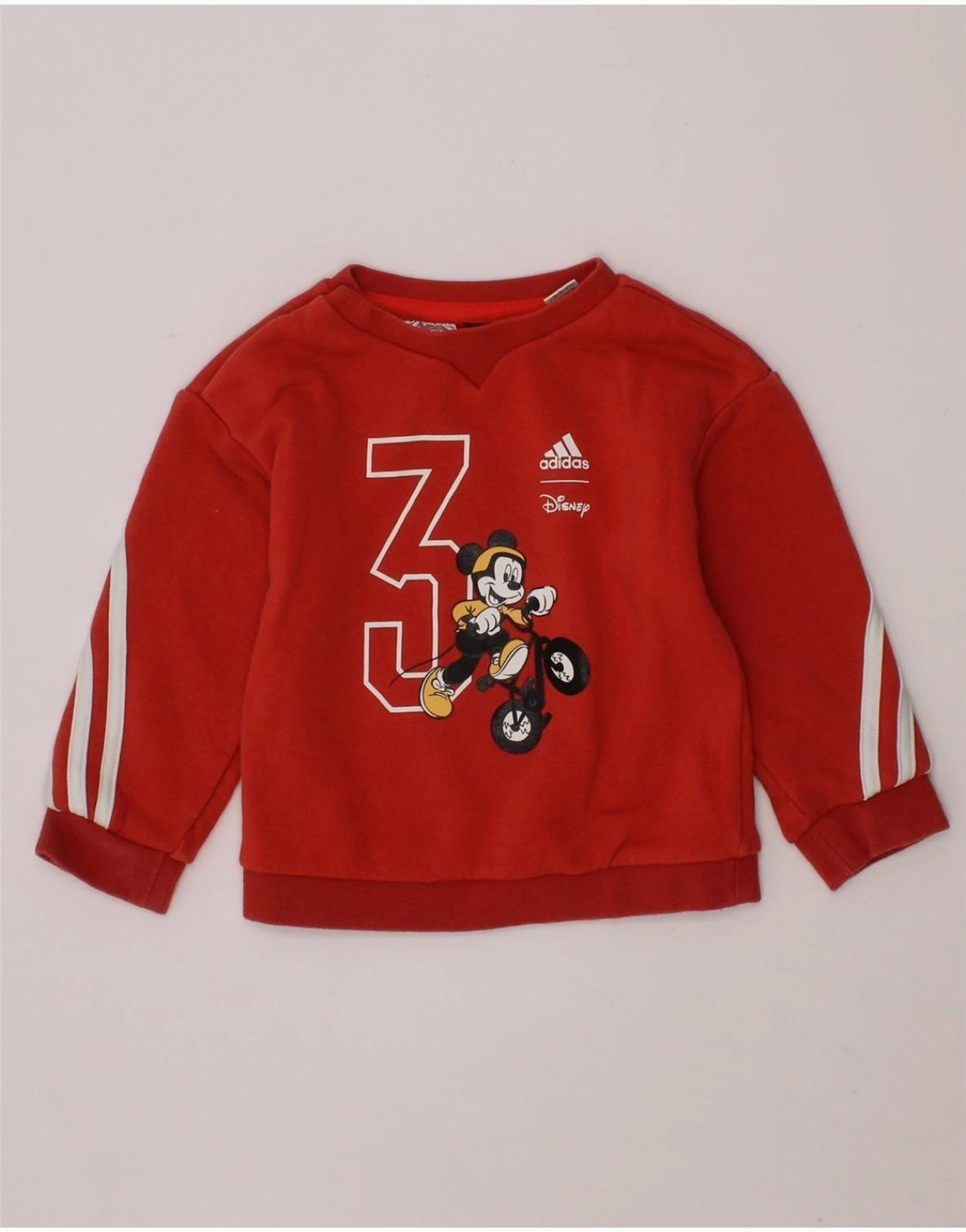 Twisted Cable Pattern AntiStatic Finish ADIDAS Baby Boys Disney Graphic Sweatshirt Jumper 6-9 Months Red Cotton