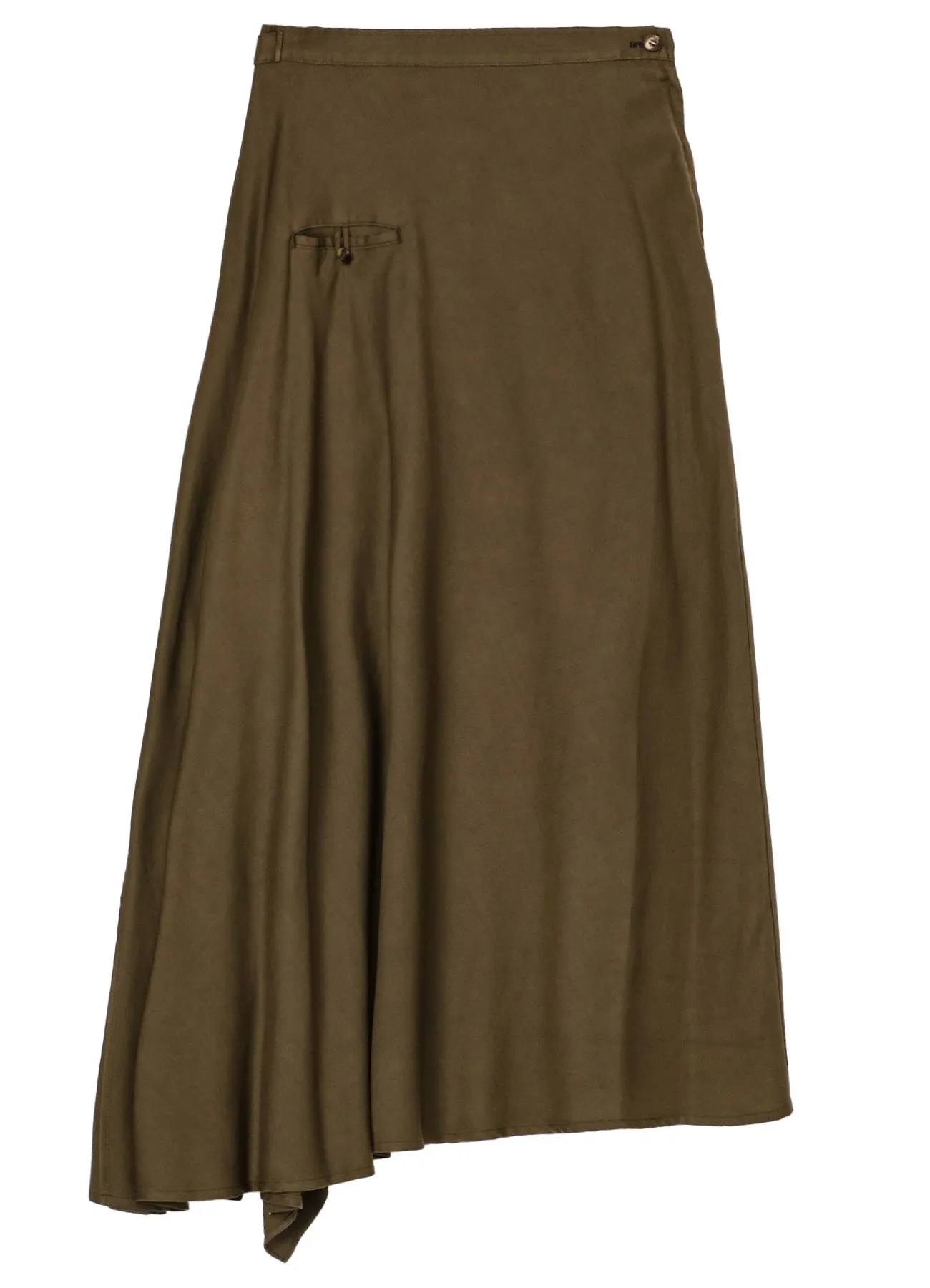 Lightweight Construction Quick Release Placket TENCEL PIGMENT DYEING PIPING POCKET UNBALANCE SKIRT