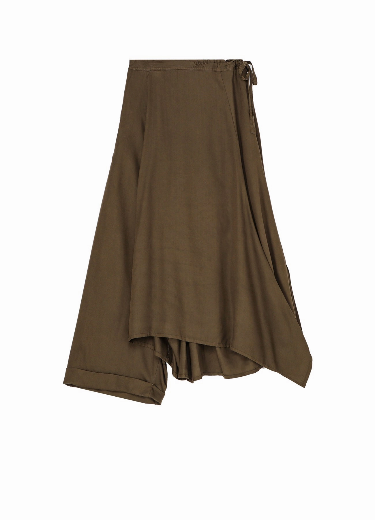 Fashion Daily TENCEL PIGMENT DYEING DRAPED GATHED DETAIL SKIRT
