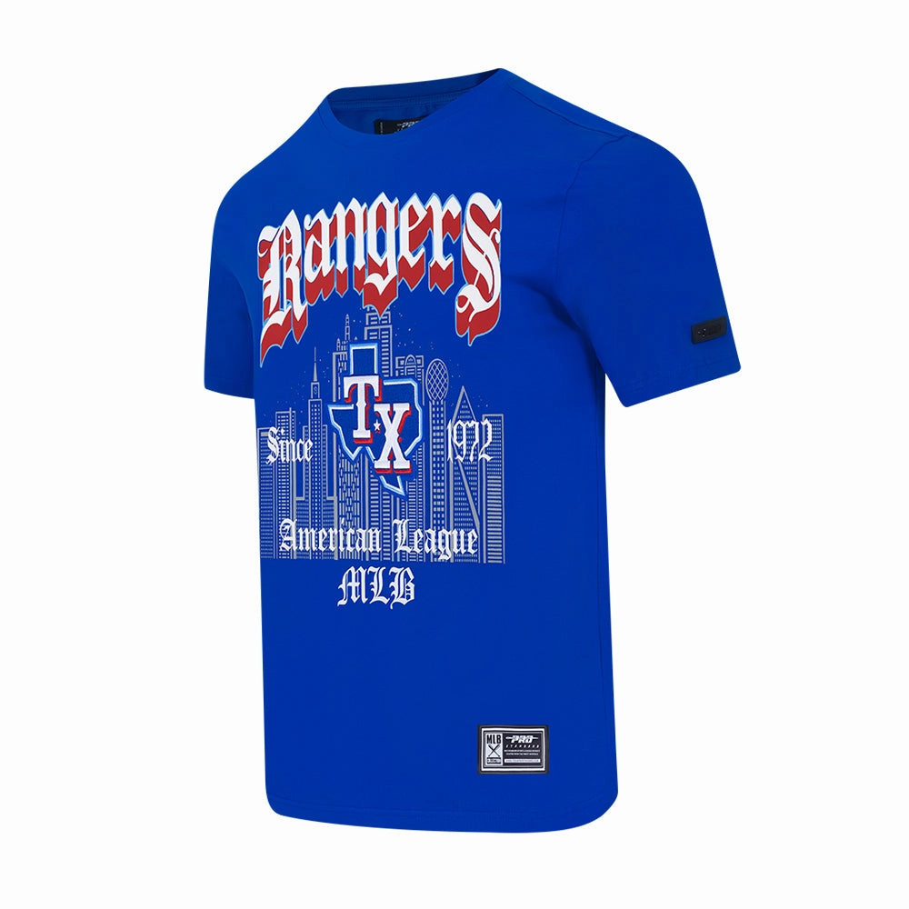 Texas Rangers Old English Tee -Mens Camping Trip Senior