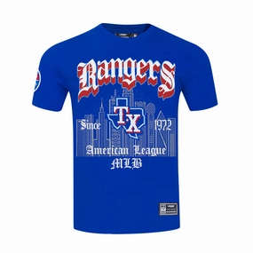 French Terry Construction Collectible Texas Rangers Old English Tee -Mens