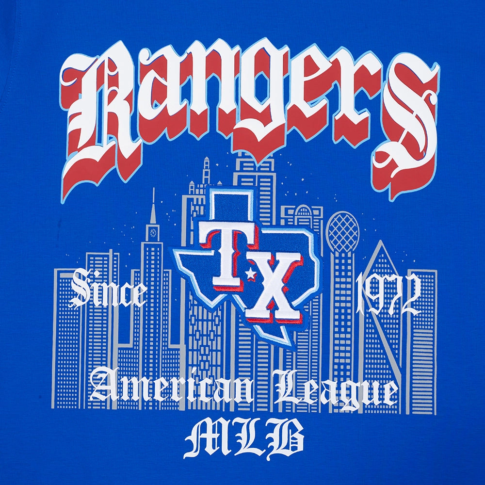 All Season Versatility Texas Rangers Old English Tee -Mens