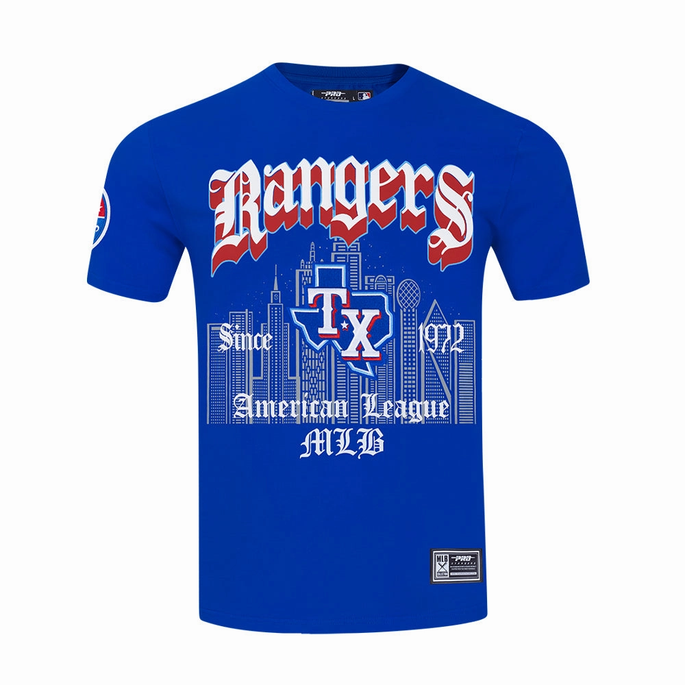 French Terry Construction Collectible Texas Rangers Old English Tee -Mens