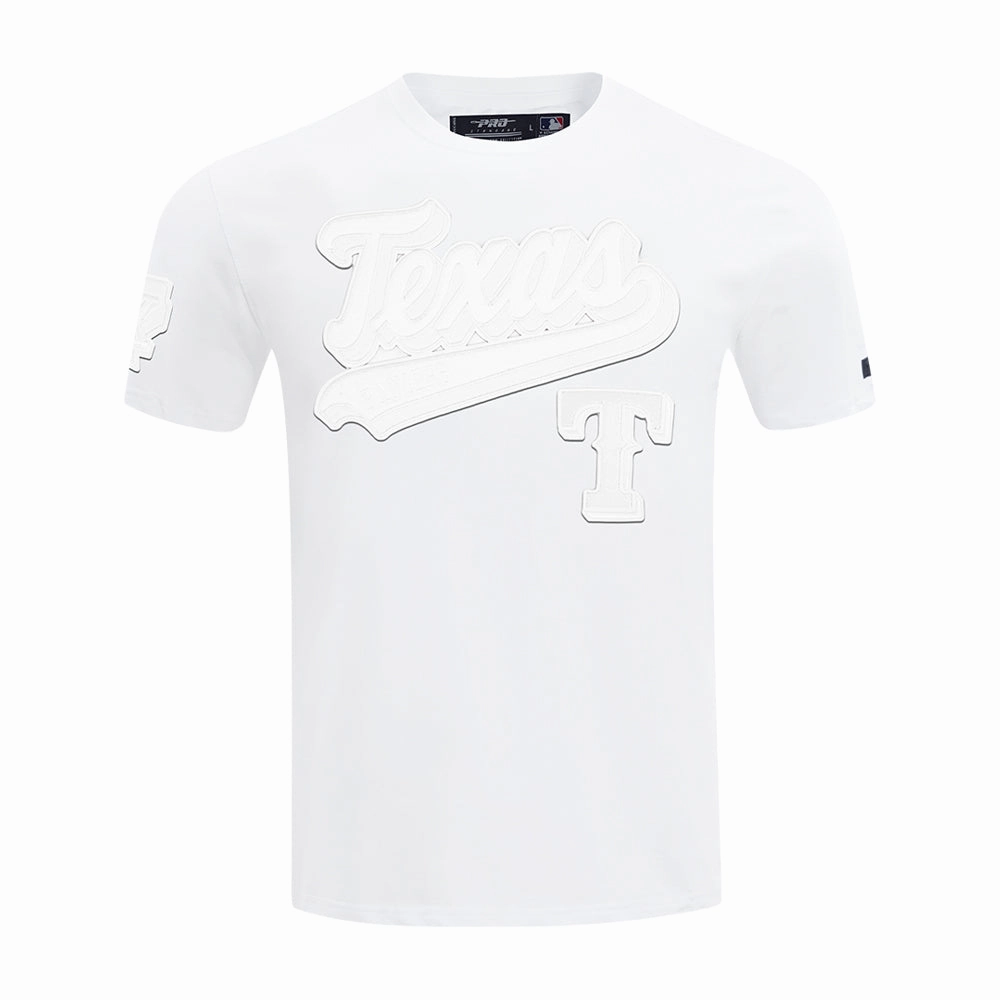 Ruffled edges Texas Rangers White Out Tee -Mens