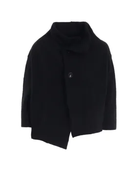 Smart Style WOOL JERSEY SNAP BUTTON CARDIGAN