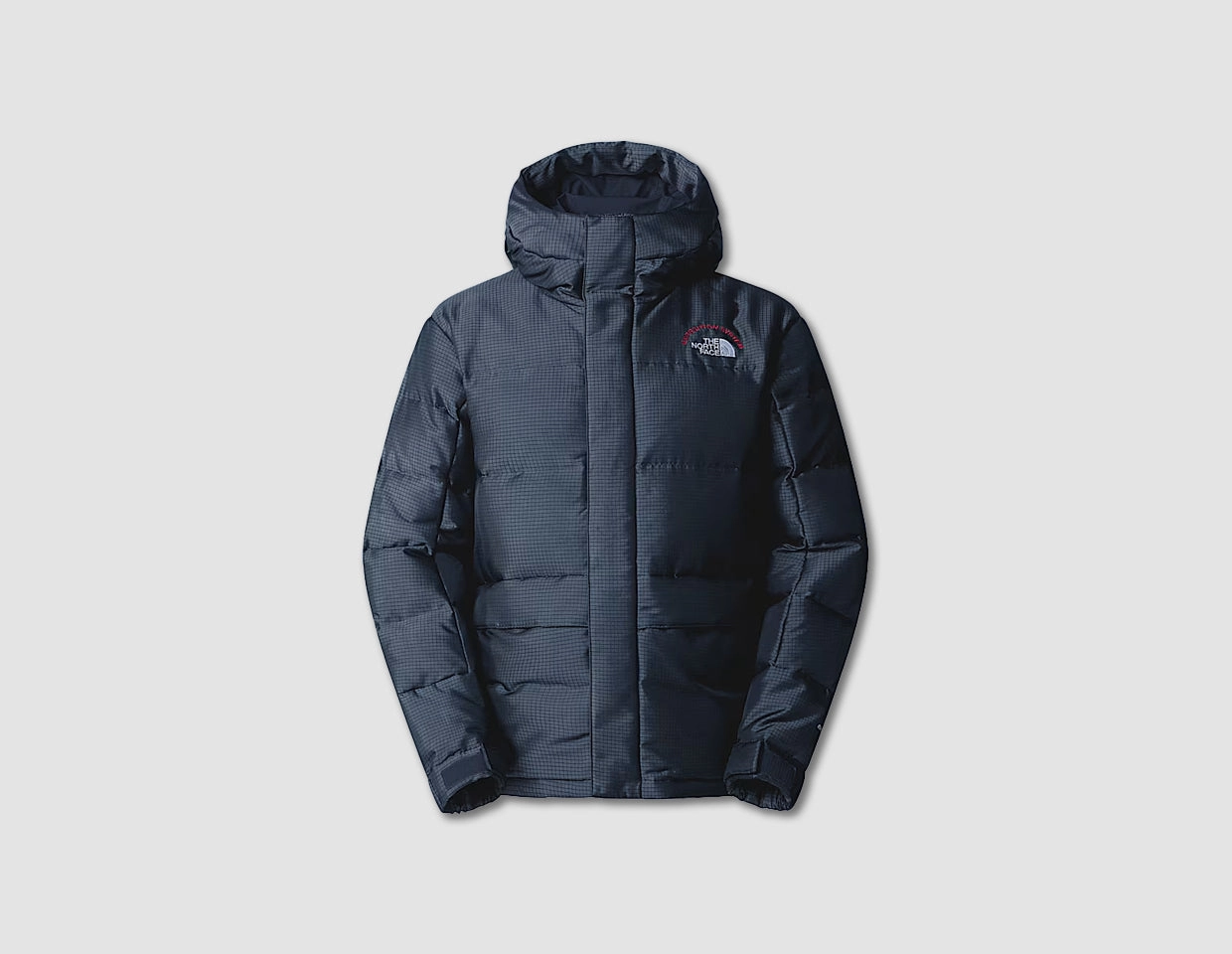 The North Face HMLYN 30th Anniversary Parka / Moonstone Grey Non Restrictive Movement Cut Rubberized Edging