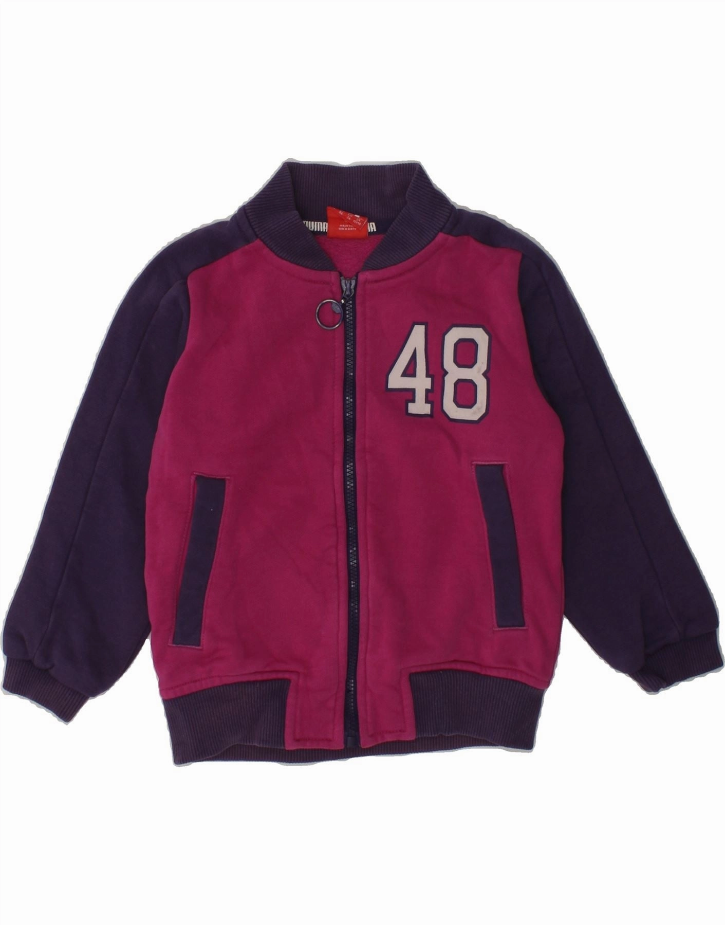 PUMA Baby Boys Tracksuit Top Jacket 18-24 Months Pink Colourblock Cotton Hope Weekend Style