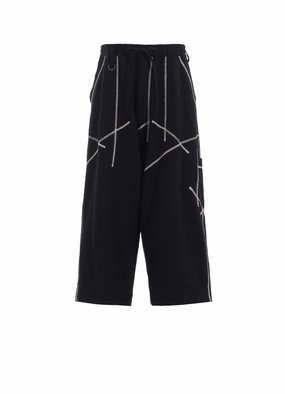 Effortless Layer FRENCH TERRY RANDOM STITCH WIDE PANTS