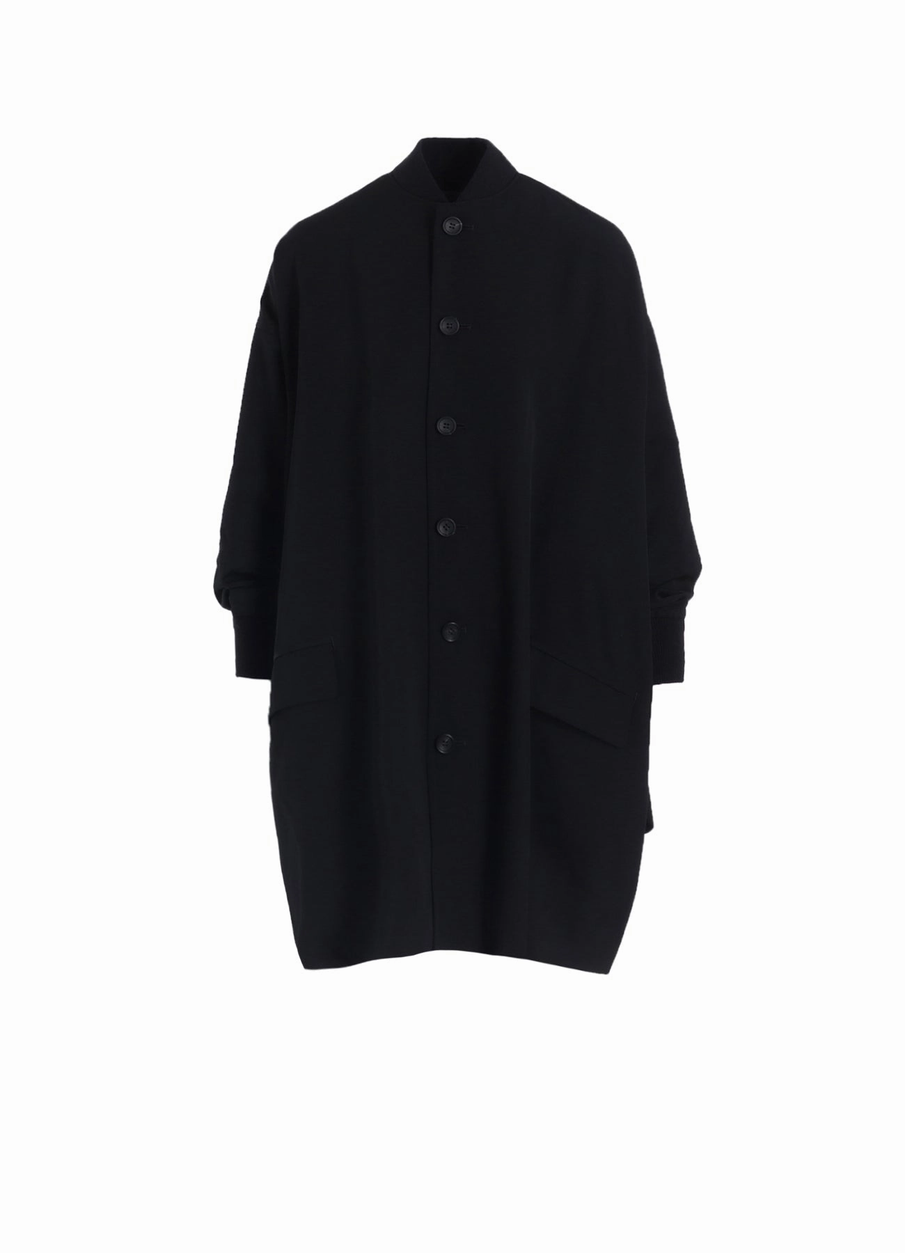 Quilted Stitching GABARDINE PADDED DRAPE COAT