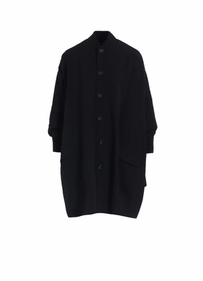 Quilted Stitching GABARDINE PADDED DRAPE COAT