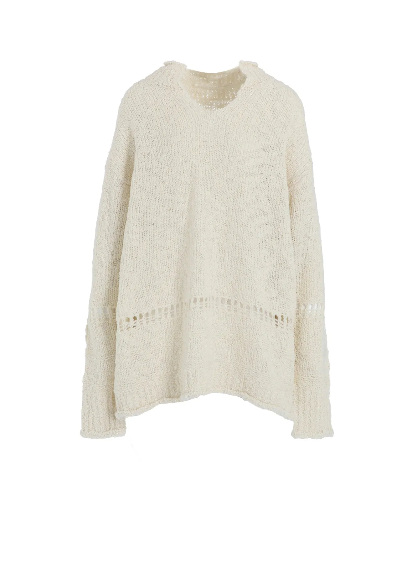 THICK SLUB JERSEY CURLED COLLAR PULLOVER Cool Layering