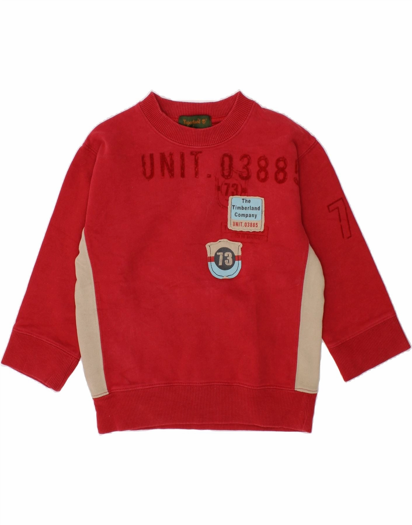 Tubular Knit Method Relaxed casual fit TIMBERLAND Baby Boys Graphic Sweatshirt Jumper 18-24 Months Red
