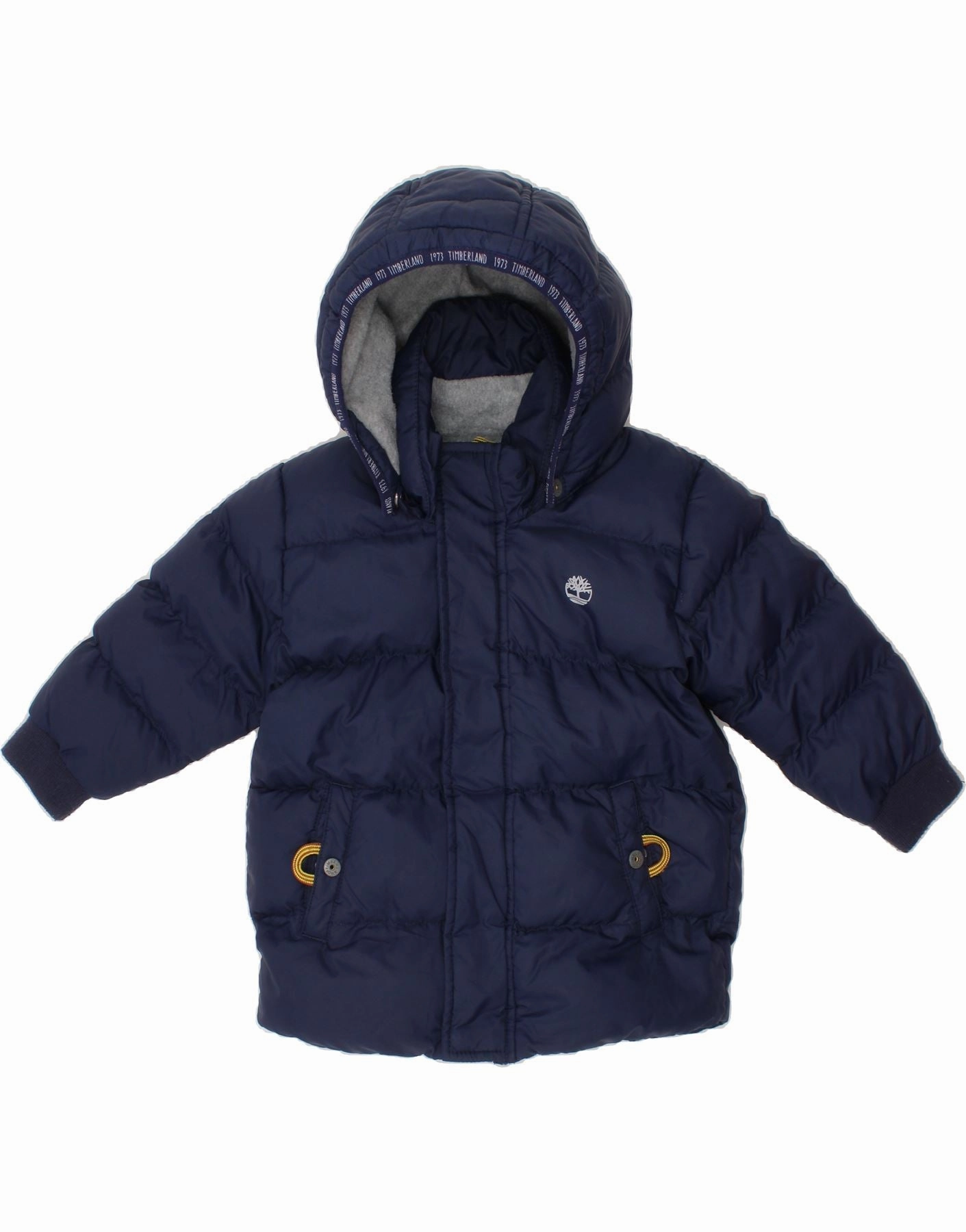 TIMBERLAND Baby Boys Hooded Padded Jacket 18-24 Months Navy Blue Polyamide High-Tech Protection