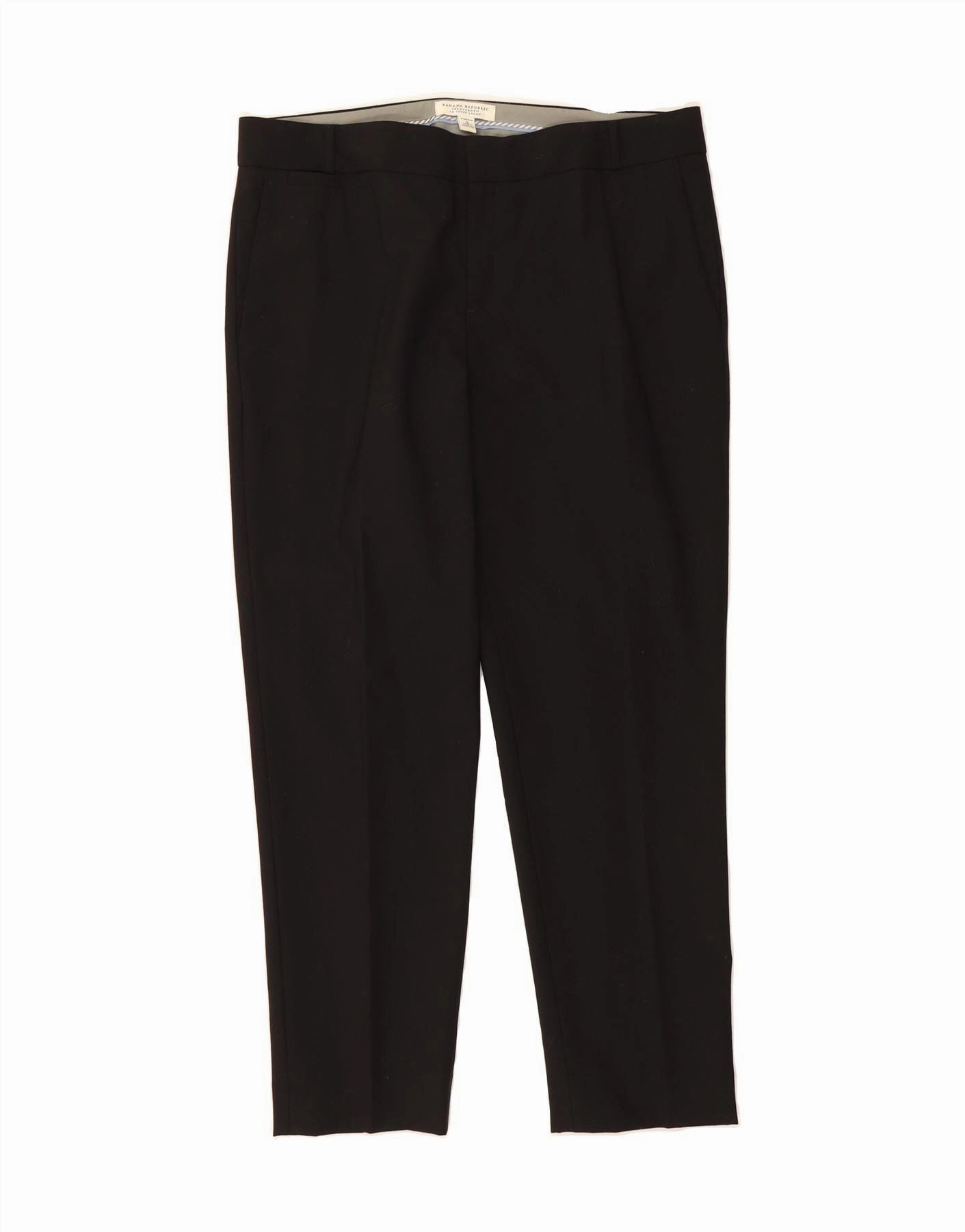 BANANA REPUBLIC Womens Suit Trousers US 12 Large W30 L28 Black Sharp and Stylish Fit For Work