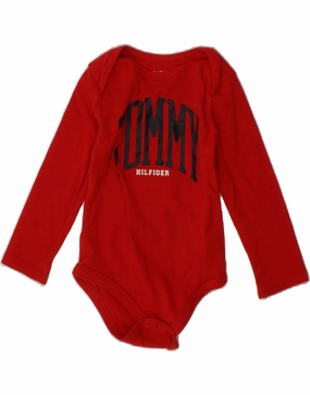 Simple Vivid Cozy Relax TOMMY HILFIGER Baby Boys Graphic Long Sleeve Bodysuit 12-18 Months Red
