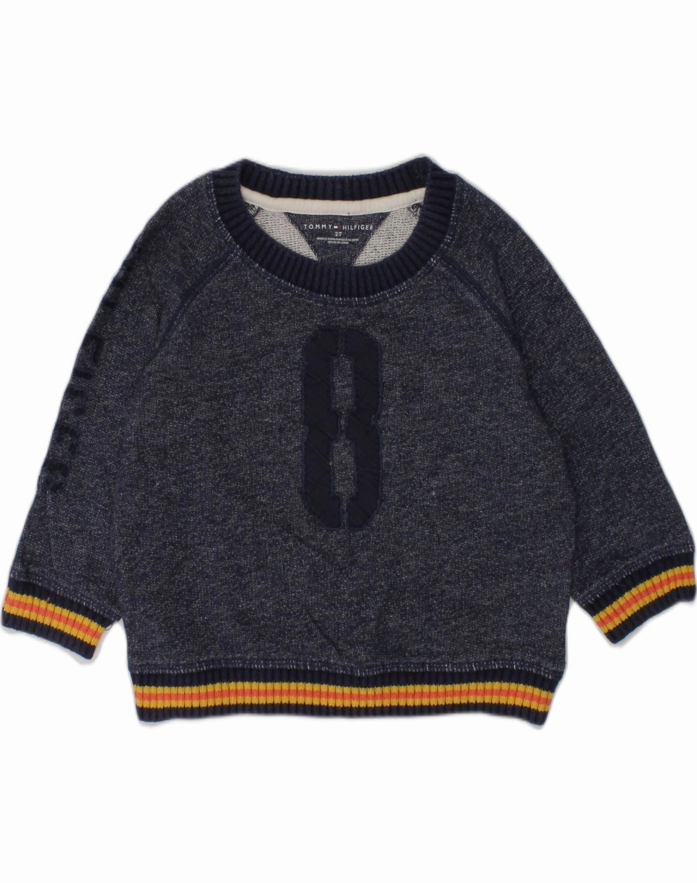 Soft Touch Brushed Surface City Style TOMMY HILFIGER Baby Boys Graphic Sweatshirt Jumper 18-24 Months Blue