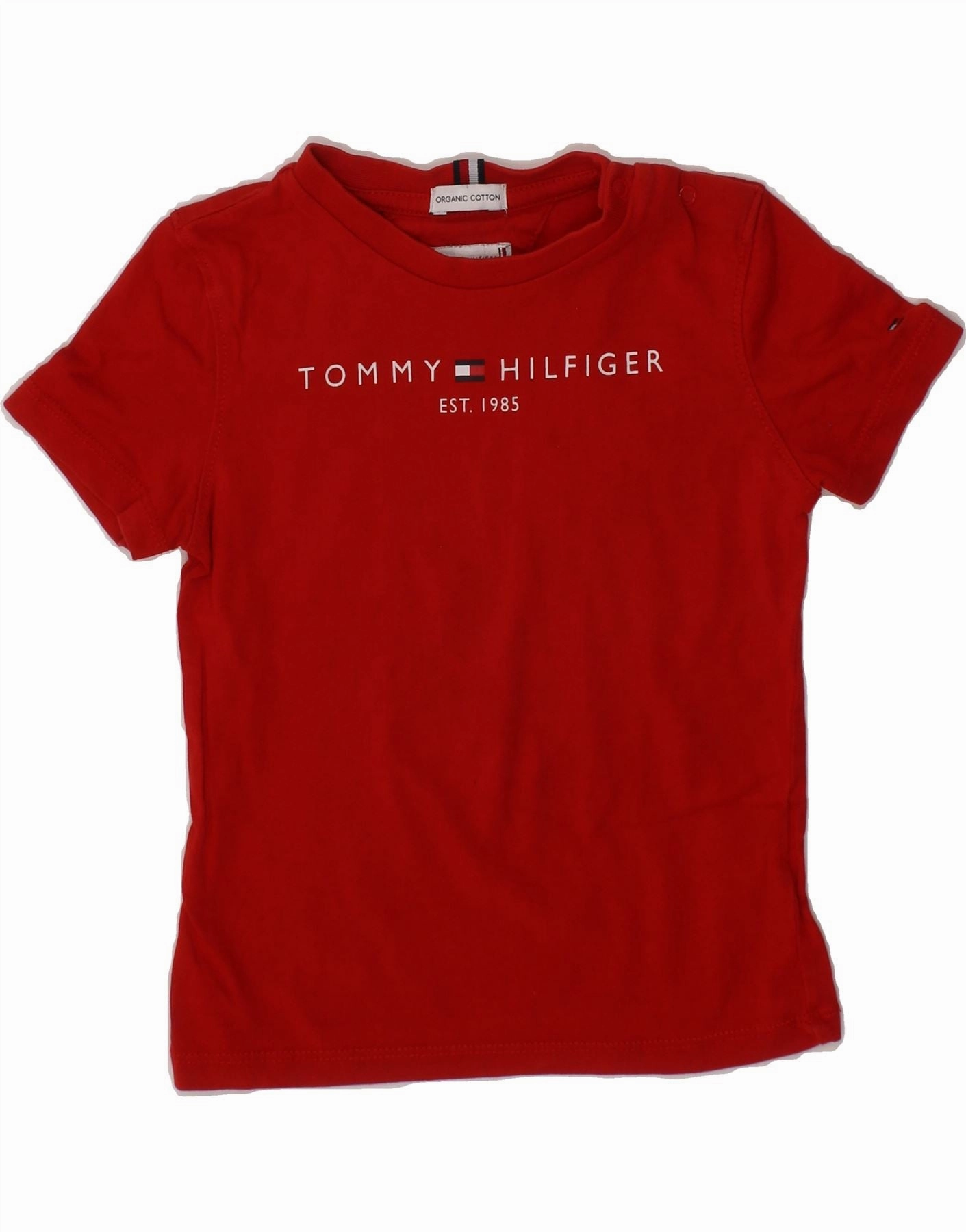 Runway Inspired All-Purpose Wear TOMMY HILFIGER Baby Boys Graphic T-Shirt Top 18-24 Months Red Cotton